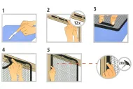 Samozavírací magnetická síť do dveří 50x220cm - Set 2ks