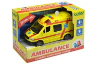 Záchranka pro kluky (22cm) - Vozidlo ambulance se zvukovými a světelnými efekty