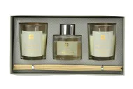 Aroma set 2ks vonná svíčka 45g, 1ks difuzer 30ml - Svěží lilie