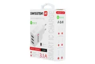 SWISSTEN síťový adaptér Smart IC 3x USB 3,1 A power