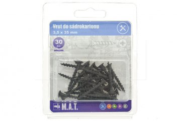 Vrut do sádrokartonu M.A.T. 3.5x35mm - 30ks