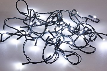 Vnitřní Vánoční LED osvětlení - Studená bílá 50 LED