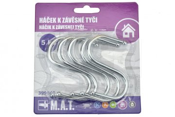 Háček k závěsné tyči M.A.T. (6x6cm) - Set 5ks