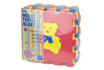 Měkké puzzle bloky (32cm) se zvířátky - Set 10ks