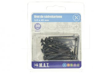 Vrut do sádrokartonu M.A.T. 3.5x45mm - 30ks