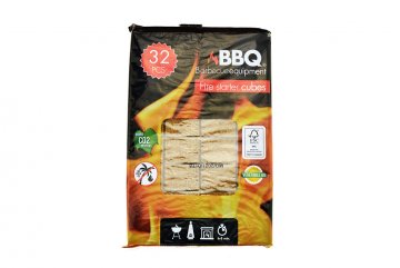 BBQ podpalovače dřevěné 32 kusů