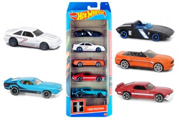 Hot Wheels Sada autíček 5-Pack Ford Mustang HFV92