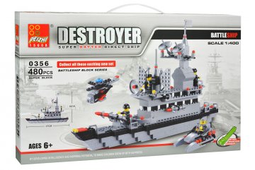 Stavebnice 0356, 480 dílků DESTROYER 1:400 - Bitevní loď