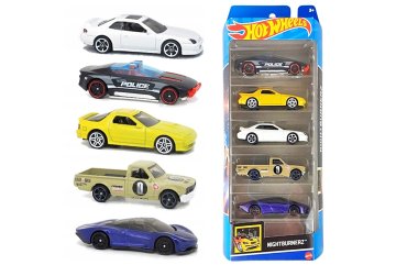 Hot Wheels Sada autíček 5-Pack Nightburnerz HFV93