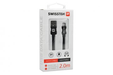 Datový kabel SWISSTEN LIGHTNING v odolném zpracování (2m)