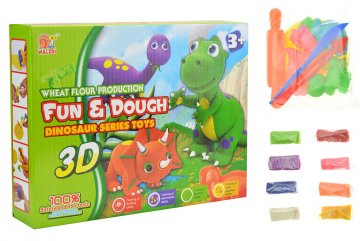 3D plastelína s formičkama Dino - Set 18ks