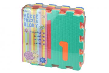 Měkké puzzle bloky (32cm) s číslicemi - Set 10ks