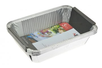 Grilovací hliníkové tácky BBQ - Set 5ks (22x15.5x4.5cm)