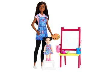 Barbie Povolání herní set Učitelka umění černoška, Mattel GJM30