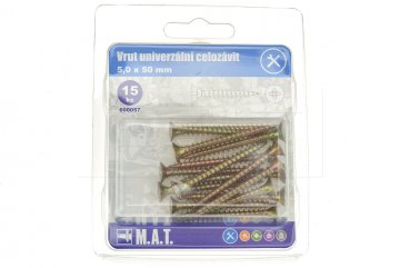 Vrut univerzální celozávit M.A.T. 5.0x50mm - 15ks