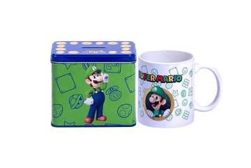 Nintendo Luigi Super Mario Cup Hrnek s kasičkou na mince 9 x 13 x 11 cm