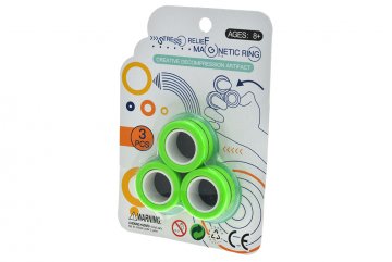 Magnetické prsteny - Zelené, 3ks