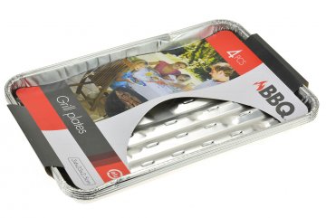 Grilovací hliníkové tácky BBQ - Set 4ks (34x23x2.5cm)