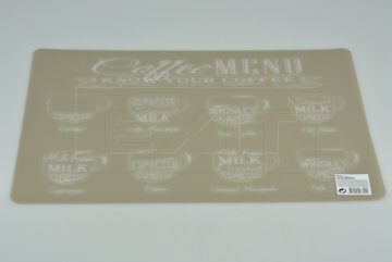 Vinylové prostírání (43.5x28.5cm) - Coffee MENU - Hnědé