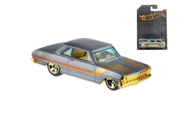 Angličák Hot Wheels Satin and Chrome 63 Chevy II GHH73