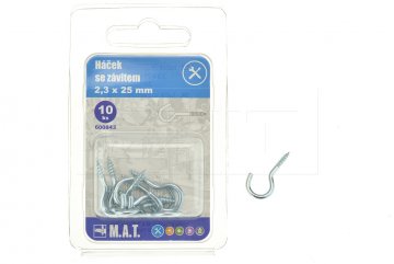 Háček se závitem M.A.T. 2.3x25mm - 10ks