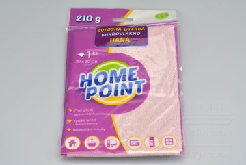 Švédská utěrka z mikrovlákna HOME POINT 210g - Růžová (30x30cm)